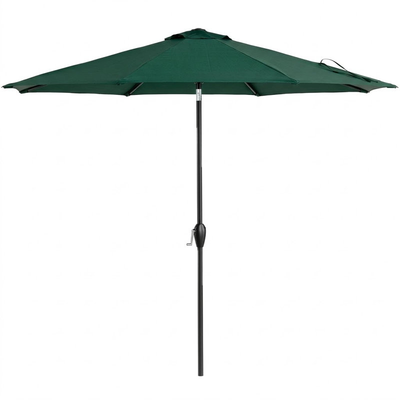 Parasol de marché 9 pi Kronqui, Vert forêt, Bouton-poussoir