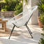 Ensemble de 2 chaises de bistro Anson, chaises d'extérieur en faux rotin avec structure en acier, chaises rondes modernes pour patio, jardin et piscine (blanches)-1942878276