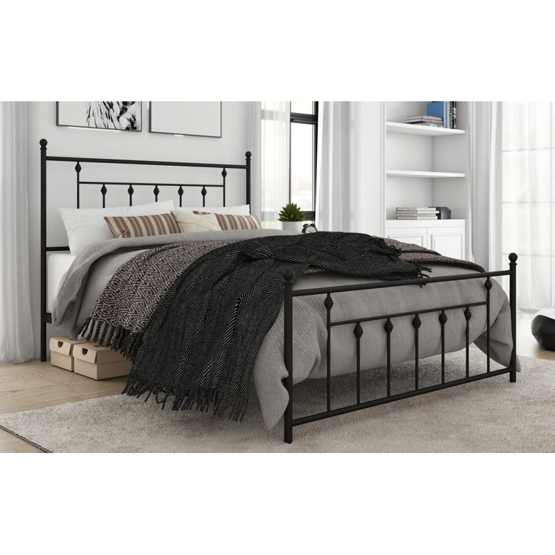 Alderson Metal Open-Frame Bed, Black, Full