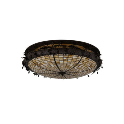 Greenbriar Oak 8 - Light Flush Mount
