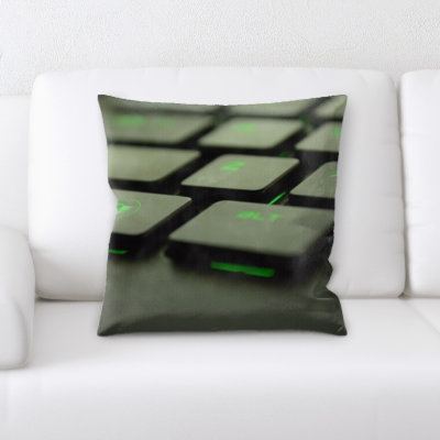 Faux Leather Throw Pillow