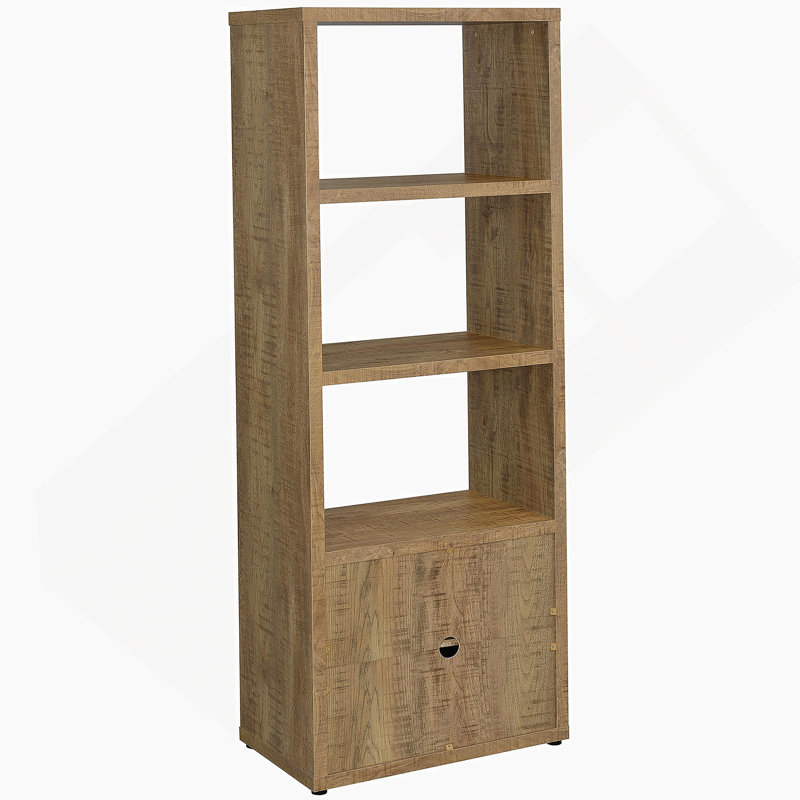 Tour média en bois d'ingénierie à 3 tablettes Mango