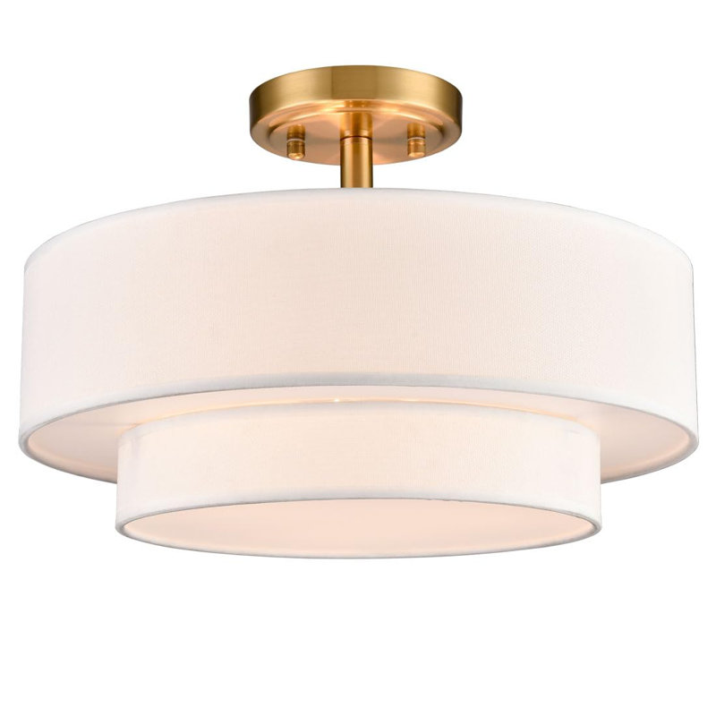 Katalin Semi Flush Mount, Brass