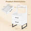 45cm W Metal Bedside Table