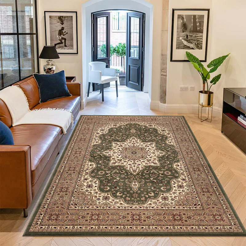 Traditional Area Rug Armard Green/Beige Rug, Rectangle 120 x 170cm