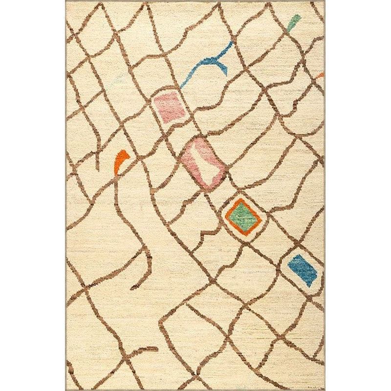 Tapis jaune lavable à la machine, Sous-tapis carré 3 pi 11 po inclus