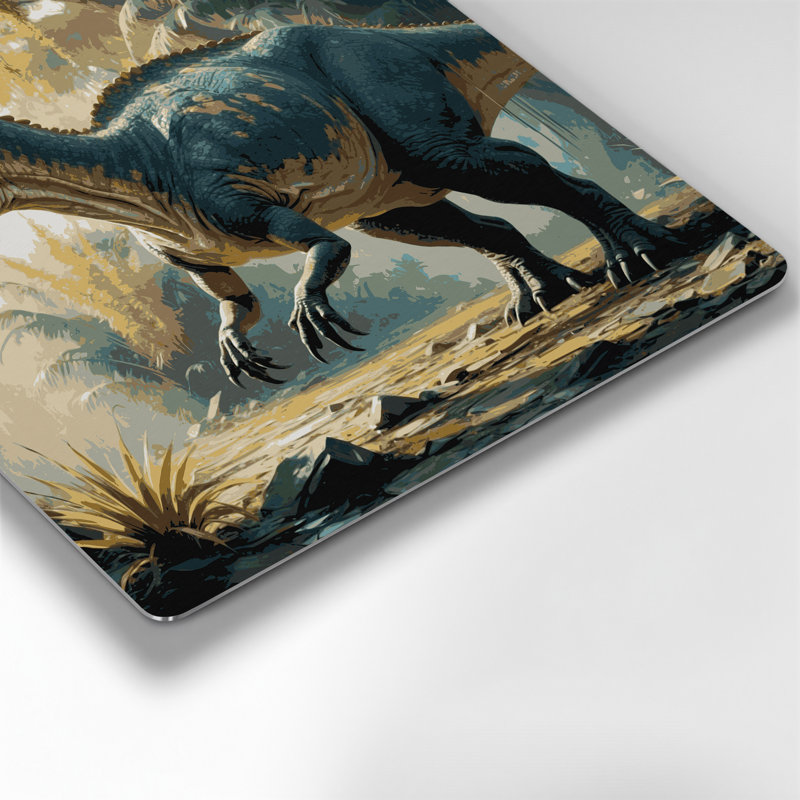 «Dinosaur Ampelosaurus», art mural en métal gris, H 32 po x l 32 po