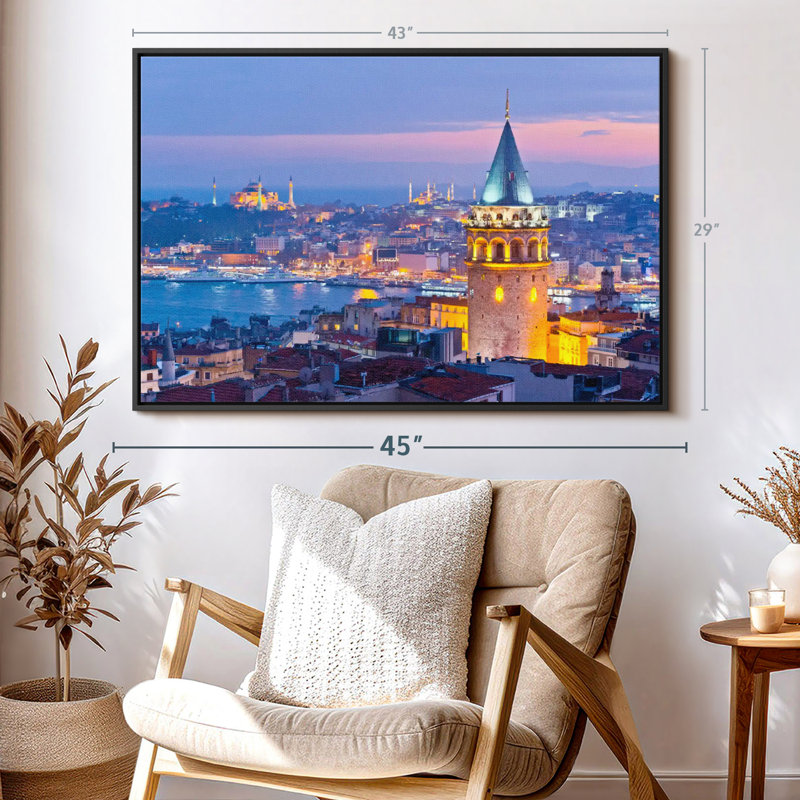 Impression sur toile Istanbul Twilight, H 29 po x l 43 po