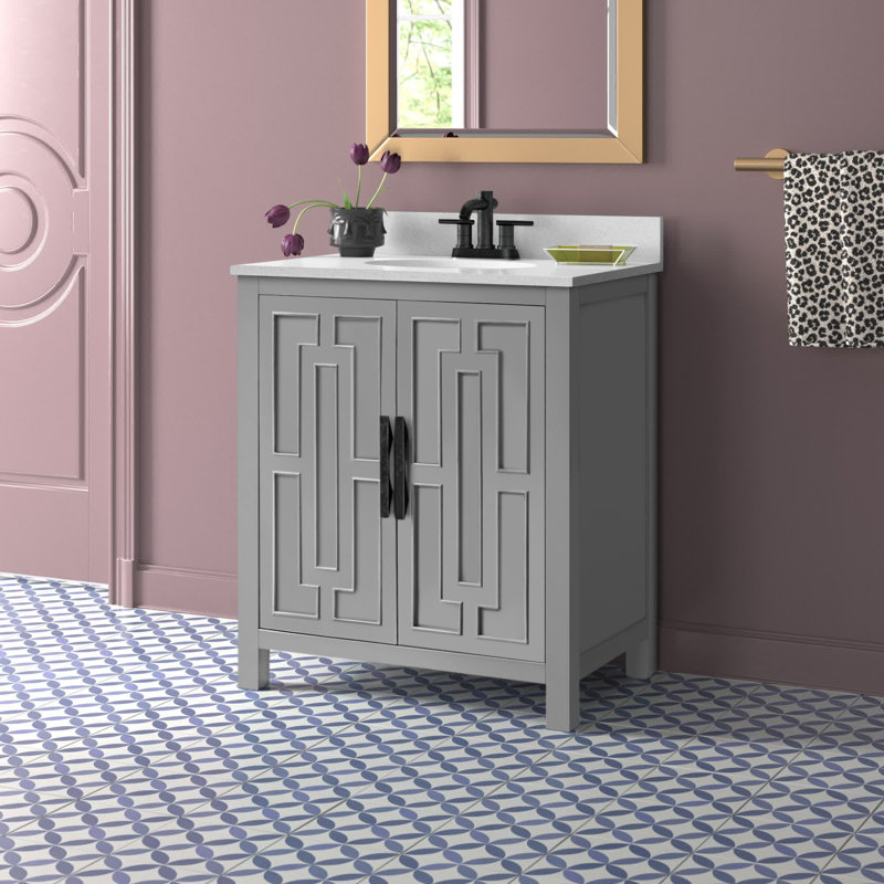 Ensemble de meuble-lavabo simple 29,88 "Casandra, clair