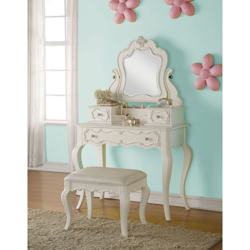 Solid + Manufactured Wood Accent Stool