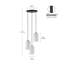 Luminaire suspendu en verre blanc 3 lumières