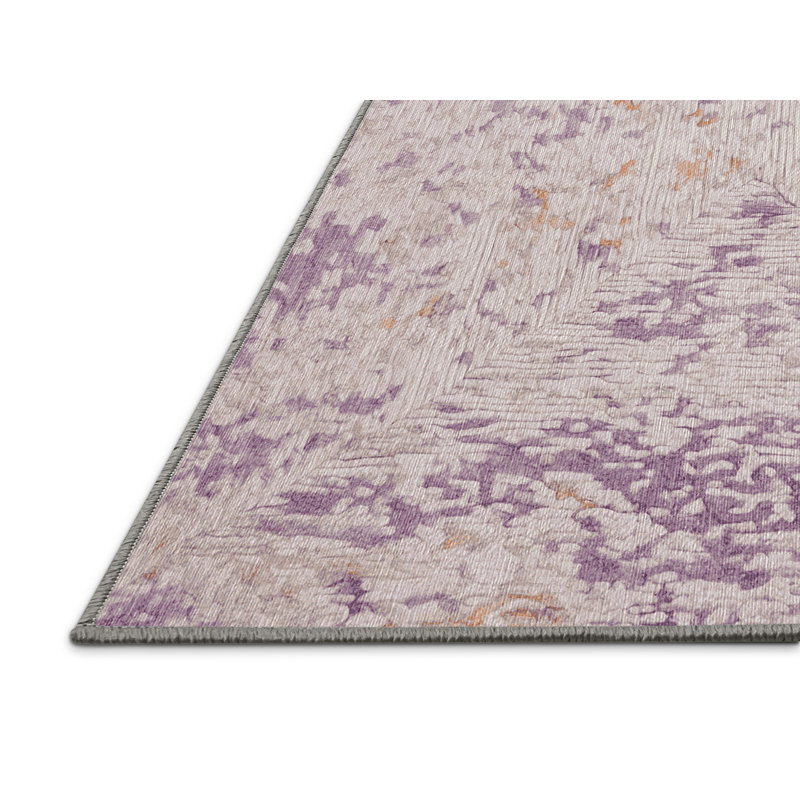 Machine Washable Gray Area Rug, Runner  2' x 4'