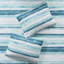 Édredon 6 pièces avec édredon double / grand imprimé. Bande d'aquarelle sereine. Microfibre douce pour une nuit confortable. Draps polyvalents. Lit relaxant. Lavable à la machine-131220301