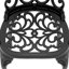 Mobilier de patio extérieur noir - aluminium, coussins, rouille, confortable 2 en aluminium pour économiser de l'espace