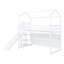 Lit mezzanine simple en bois avec glissade-152689436