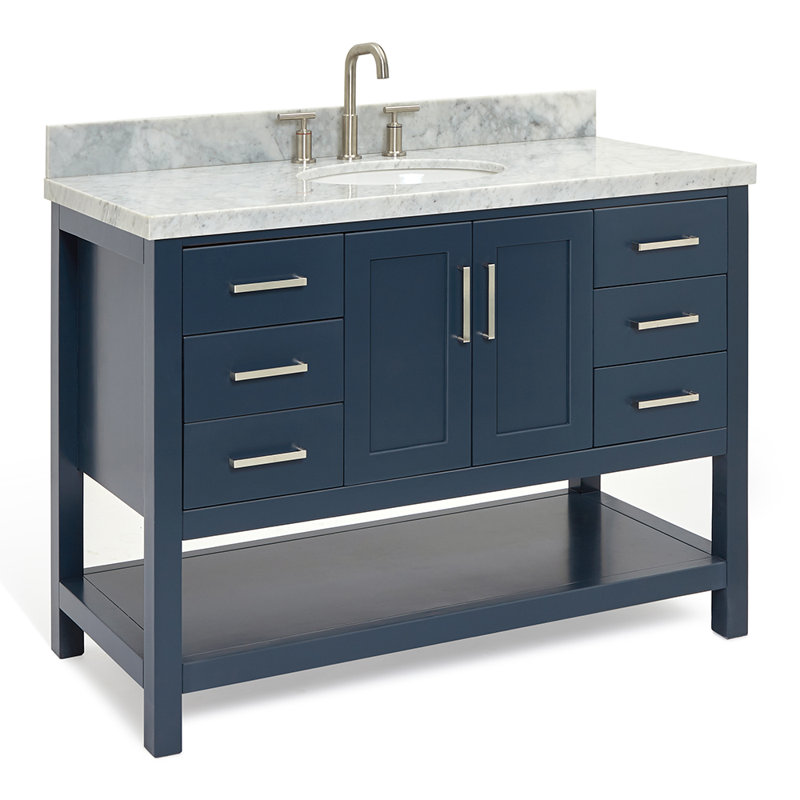 Magnolia Bath Vanity Oval Basin S049SCWOV, Midnight Blue, Oval