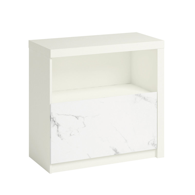 Lateral File With Cubbyhole Storage, White Finish