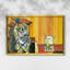 Femme criant devant un chat (parodie de Picasso), v. 2019-Internet Artist (Inconnu) -Toile encadrée personnalisée-2057231213-2057231215-2057231229