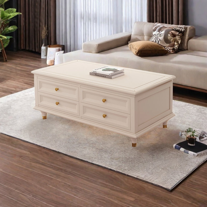 Coffee table natural texture, 19.69" H x 55.12" L x 28.35" W