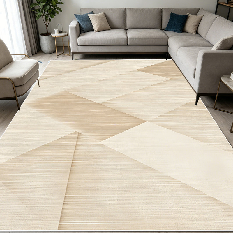 1PC Geometric Neutral Beige Chevron Woven Pattern area rugs for Living Room, Soft and Comfortable, Suitable for all seasons, easy-to-maintain, machine washable Indoor floor mat, Under Table Farmhouse suitable for dining room, bedroom, entryway, home