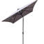 Parasol de patio rectangulaire 10 x 6,5 pi avec éclairage solaire. Protection contre la décoloration, manivelle et système d'inclinaison facile