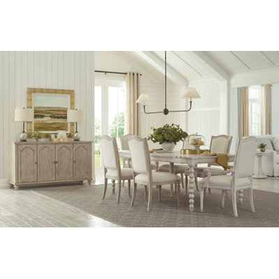 Chaise avec accoudoirs rembourrée Daniella - crème