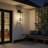 21.7 in. 2-Light Black Dusk to Dawn Outdoor Wall Sconce with Glass Shade（1-Pack）-806285639-806285636