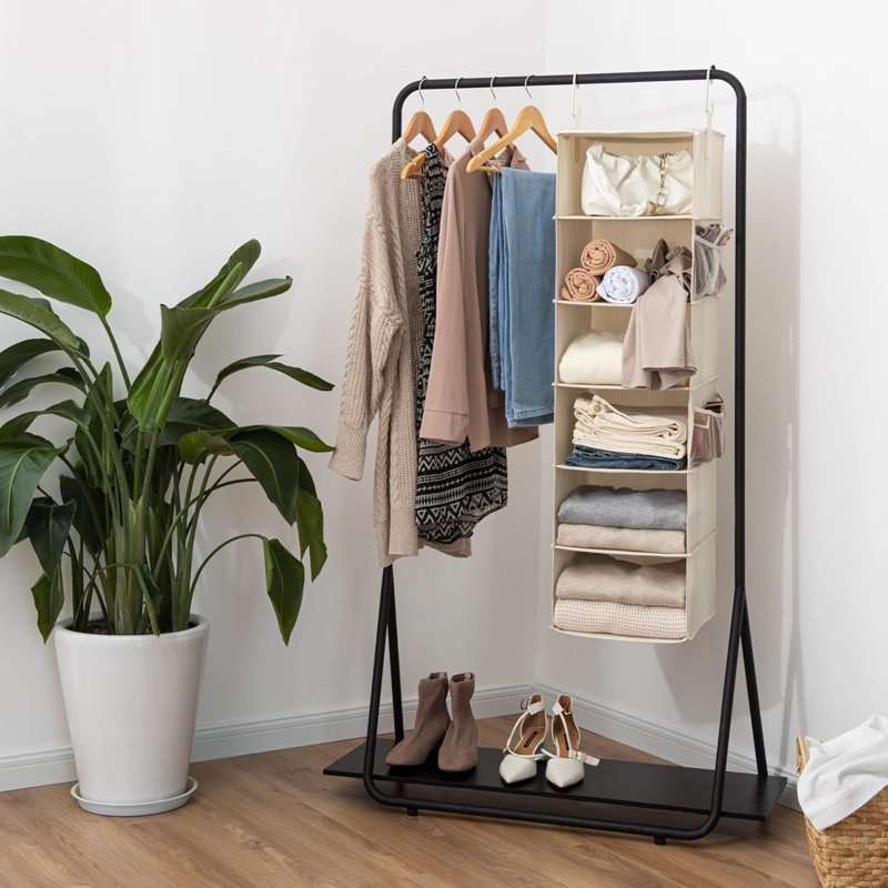 Siouxie Hanging Organizer, Brown, 47.5" H x 12" W x 12" D