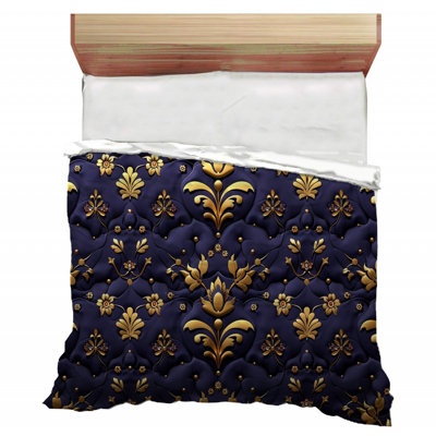 Floral Illustration Bathroom Ikat Comforter