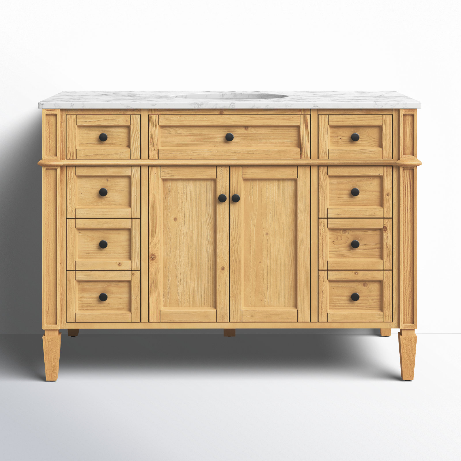Rivers 48'' Single Bathroom Vanity, Natural Wood