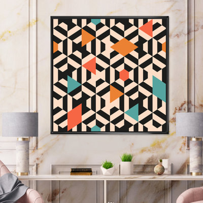 Multicolor Retro Geometric Elements II - Impression sur toile