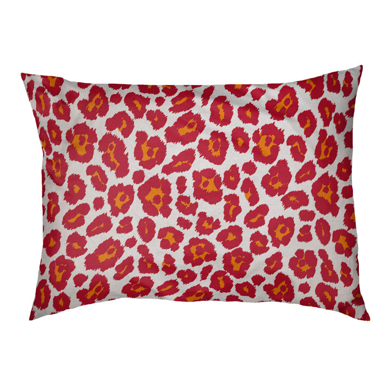 Coussin d'extérieur Seattle, Petit (l 18 po x P 28 po x H 4 po), Blanc / orange / rouge