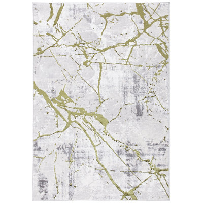 Robbs Abstract Gray/Green Area Rug
