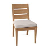 Algarve Teak Patio Dining Chair with Cushion (Set of 2)