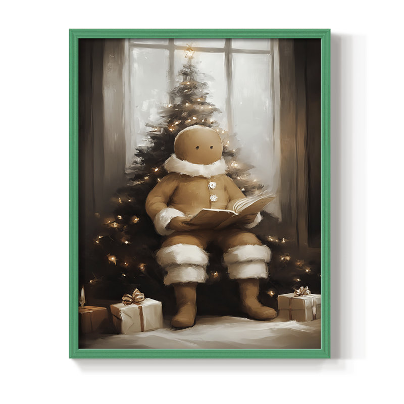 «Christmas Holiday Art», série 2-Lxxv, reproduction encadrée - bois massif, H 21 po x l 17 po, Vert