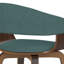 Lowell Bentwood Upholstered Dining Chair with Curved Backrest in Mid-Century Modern Style-1048453221