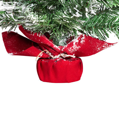 Mini sapin de Noël artificiel pin enneigé 24 po - non éclairé