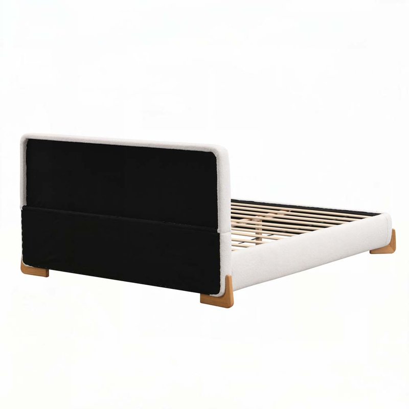 Boucle Upholstered Bed, Full