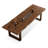 Brown Rectangular Solid Wood Sled Dining Table-1385184756