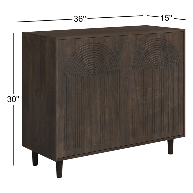Armoire d'appoint Apia, Brun foncé