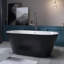Baignoire profonde autoportante autoportante 67 po x 30 po avec drain central 67 po x 30 po-94375457
