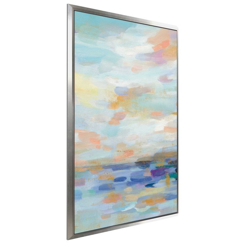Golden Sunrise III par Silvia Vassileva - impression sans cadre, H 43,5 po x l 27,5 po x P 2 po, Cadre flottant argent
