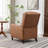 30" Wide Genuine Leather Manual Upholstered Recliner-121621384