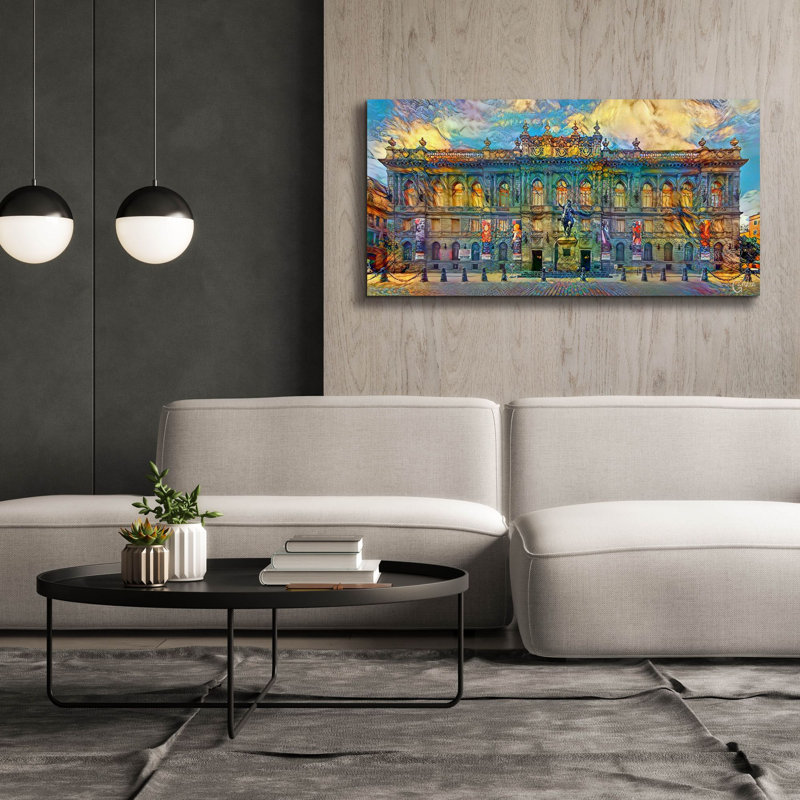 «Mexico City National Museum of Art» par Pedro Gavidia, art mural sur toile, L 60 po x H 30 po