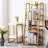 Illughi 4 Tier Bamboo Ladder Shelf, Multifunctional Plant Flower Display Stand-1776268450