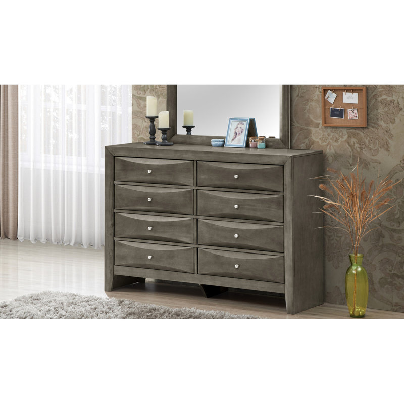Commode de chambre grise avec matériaux de qualité: coffre de rangement élégant et durable: Organises Your Grace