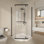 Cabine de douche réversible demi-cadre l 38 po x P 38 po x H 72 po