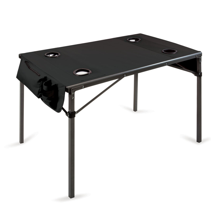Table de voyage pliante portative de voyage, Noir