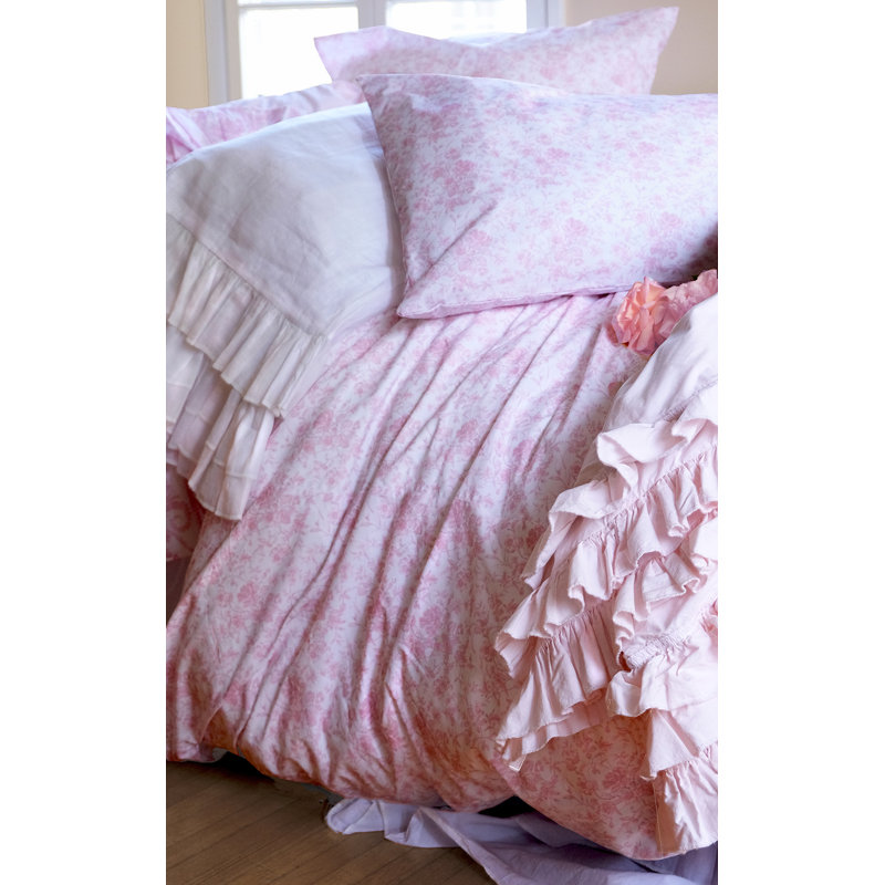 Duvet Cover, Rose Toile, Queen Duvet Cover
