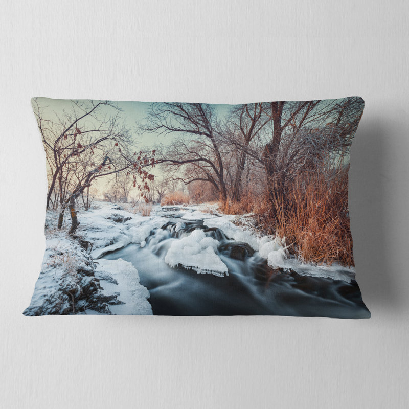 Ukraine Winter Forest - Landscape Printed Throw Pillow